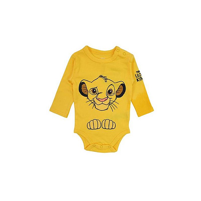 Set două piese, body mânecă lungă și pantaloni lungi, 100% bumbac, multicolor, The Lion King, Disney [3]