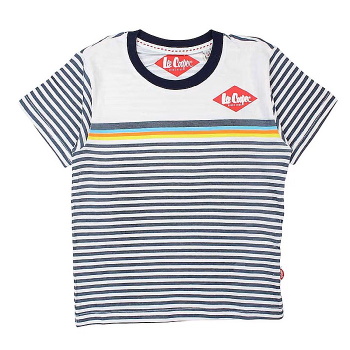 Tricou copii, 100% bumbac, alb/negru, Lee Cooper [1]