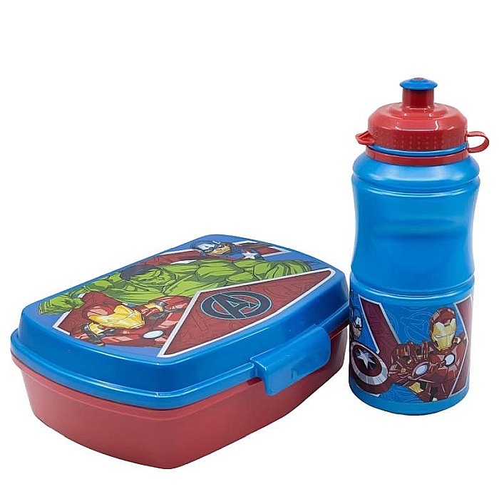 Set cutie sandwich și sticlă pentru lichide, 400 ml, multicolor, Heraldic Army, Avengers, Marvel [2]