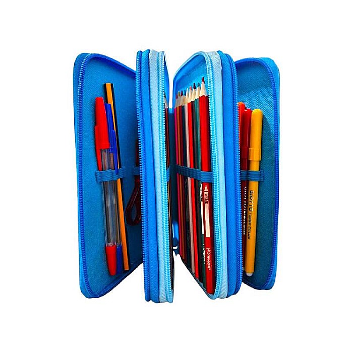 Penar cu 3 compartimente, 20x13x7 cm, echipat, 43 piese, multicolor, Stitch [2]