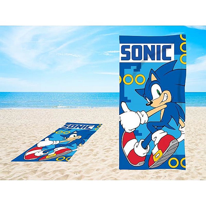 Prosop de baie pentru copii, multicolor, 70 x 140 cm, The Hagedog, Sonic [2]