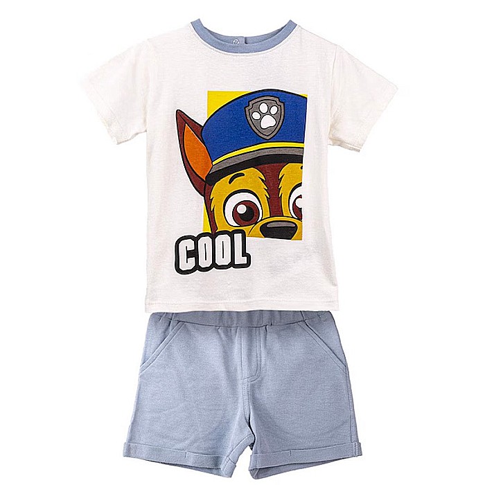 Set 2 piese pentru copii, tricou și pantaloni scurți, 100% bumbac, multicolor, Cool, Paw Patrol [1]