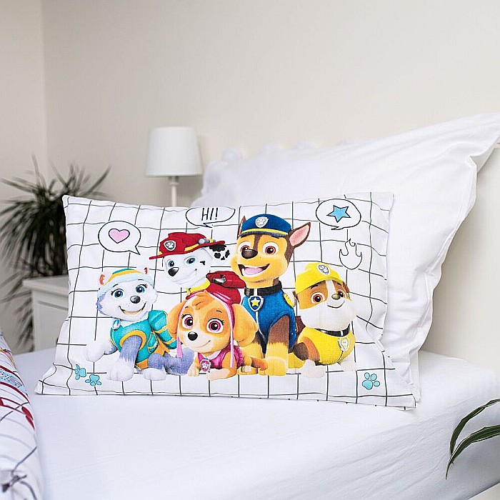 Set lenjerie pat copii, multicolor, 2 piese, 100% bumbac, 100x135 cm, 40x60, Paw Patrol, PP1071 [4]
