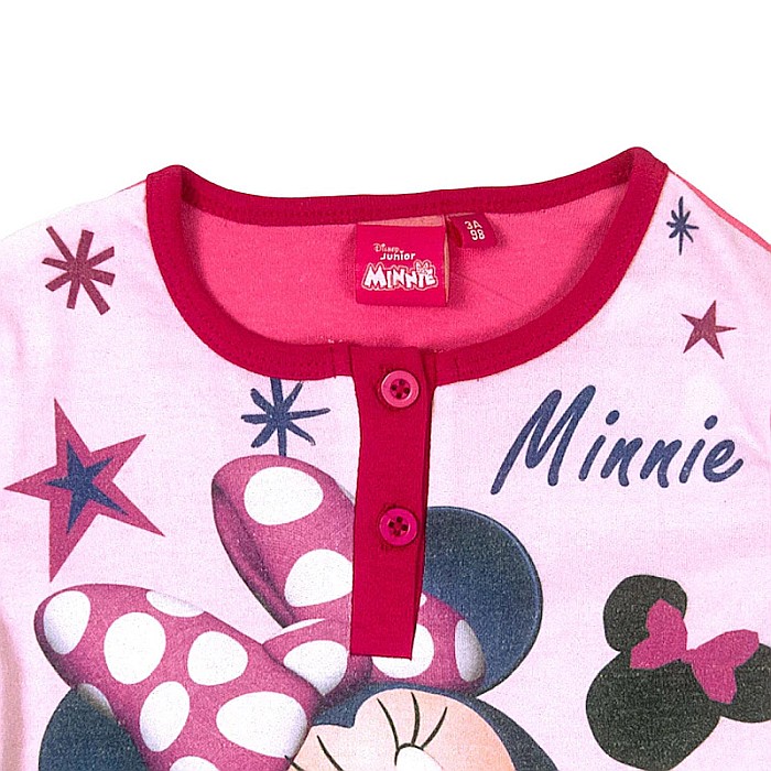 Pijamale copii cu mânecă lungă, roșu, 100% bumbac, Minnie Mouse [3]