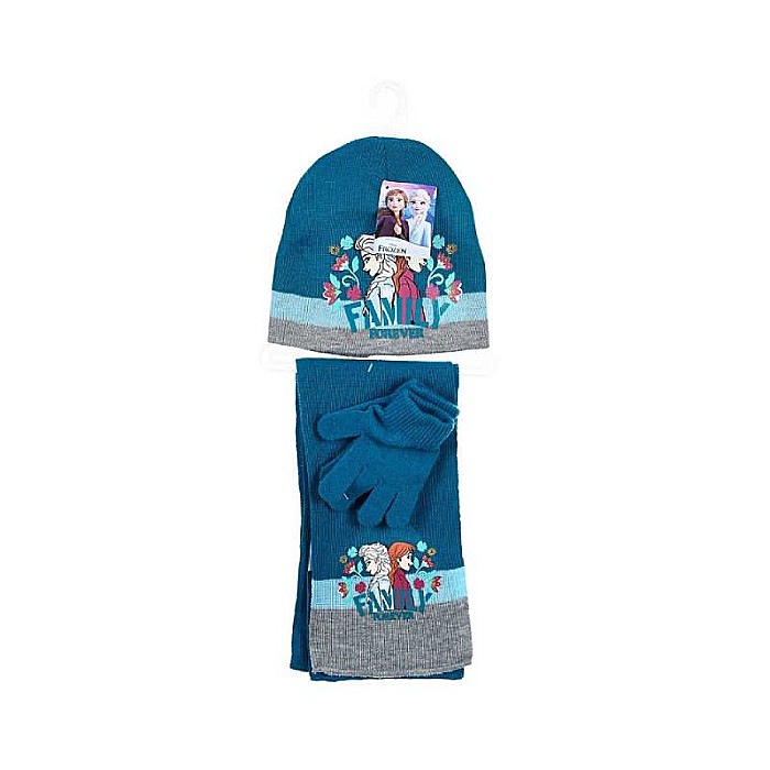 Set căciulă, fular și mănuși, albastru, Family Forever, Frozen [2]