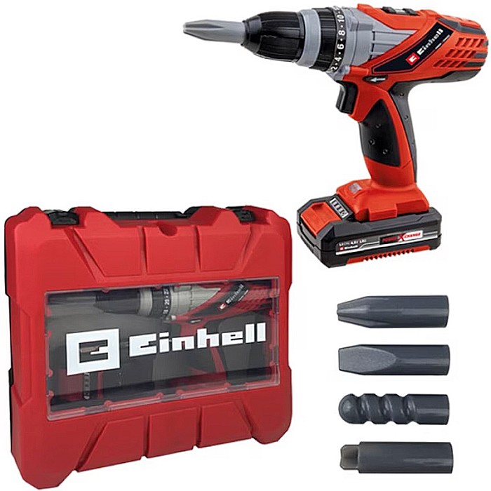 Trusă 7 piese surubeltină electrică cu acumulator detașabil și 4 accesorii de înșurubat, multicolor Einhell Kids [3]