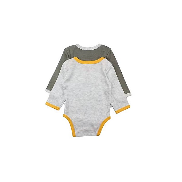 Set două body-uri copii, 100% bumbac, gri/verde, East London, Lee Cooper [4]