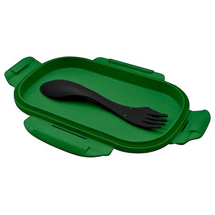Cutie de mâncare Minecraft, Cu ustensile 3 în 1, Verde [2]