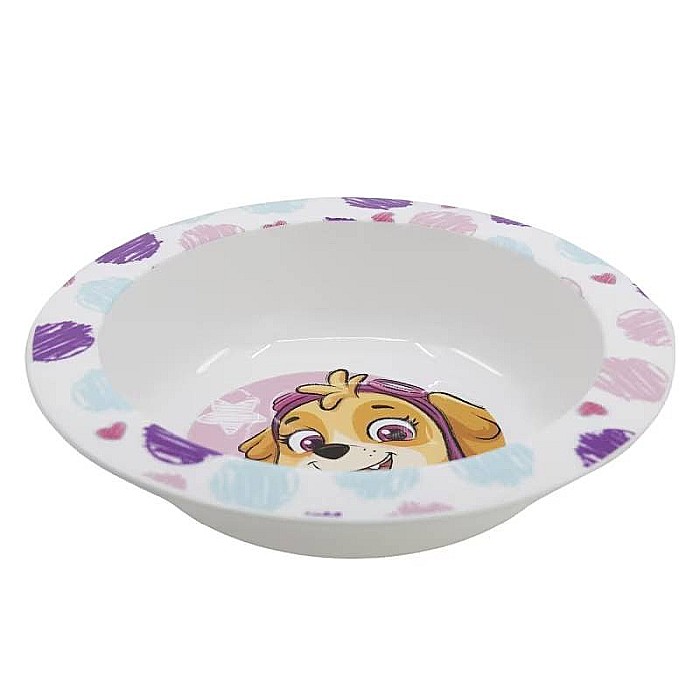 Bol plastic, multicolor, pentru copii, fără BPA, ce poate fi utilizat și la microunde, 16 cm, Girl Sketch, Paw Patrol [2]