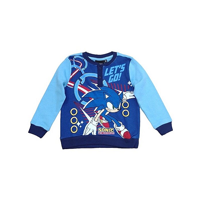 Pijamale copii cu mânecă lungă, 100% bumbac, multicolor, „Let's Go”, Sonic [3]
