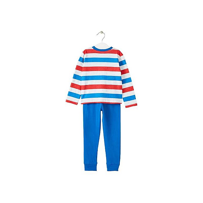 Pijama copii, cu mânecă lungă, 100% bumbac, albastru,  Spiderman [2]