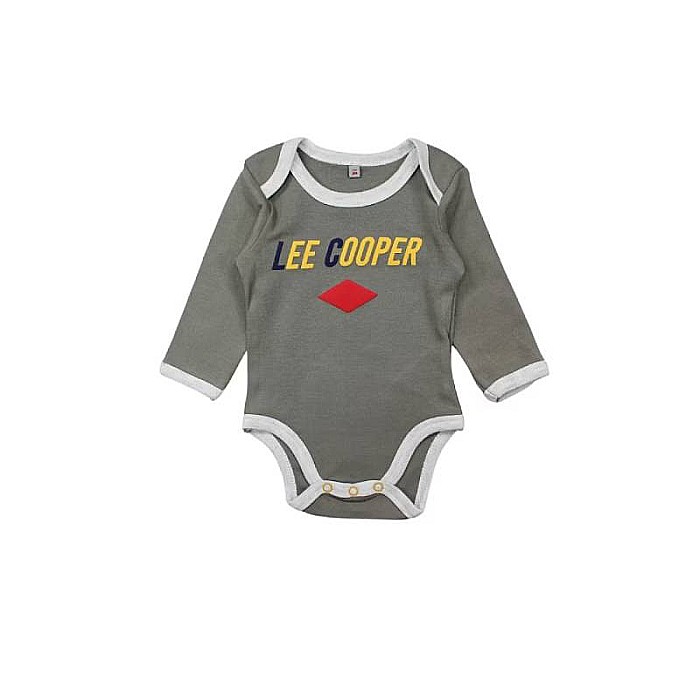 Set două body-uri copii, 100% bumbac, gri/verde, East London, Lee Cooper [2]