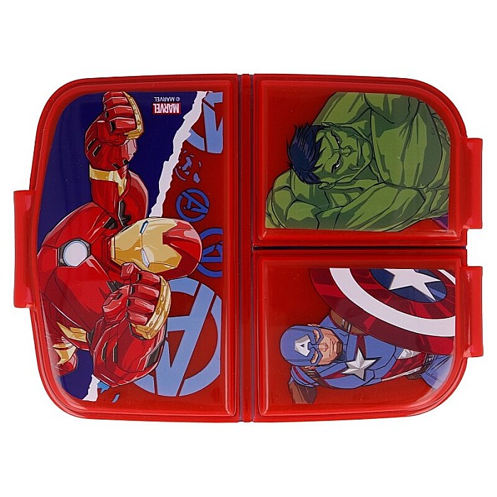 Cutie sandwich, multicompartimente, multicolor, fără BPA, Marvel, Avengers [4]