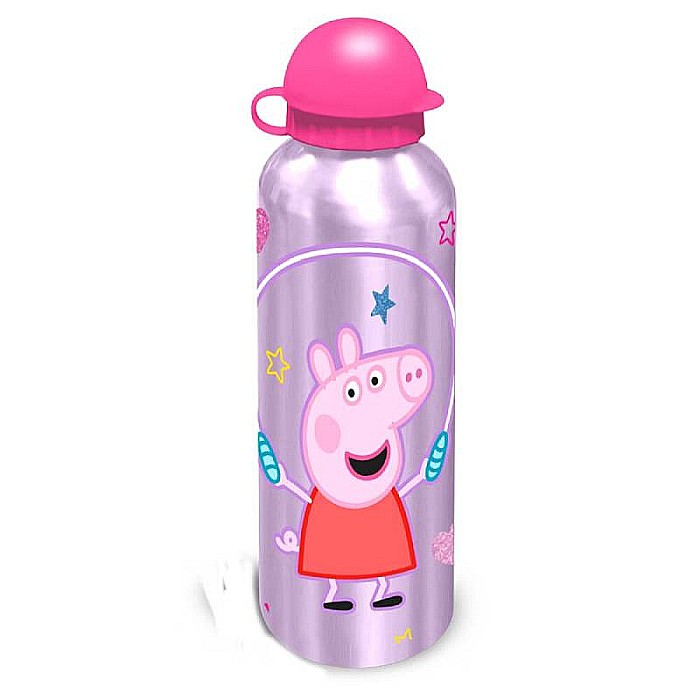 Set cutie sandwich plastic fără BPA și sticlă apă din aluminiu, 400 ml, multicolor, Peppa Pig [2]