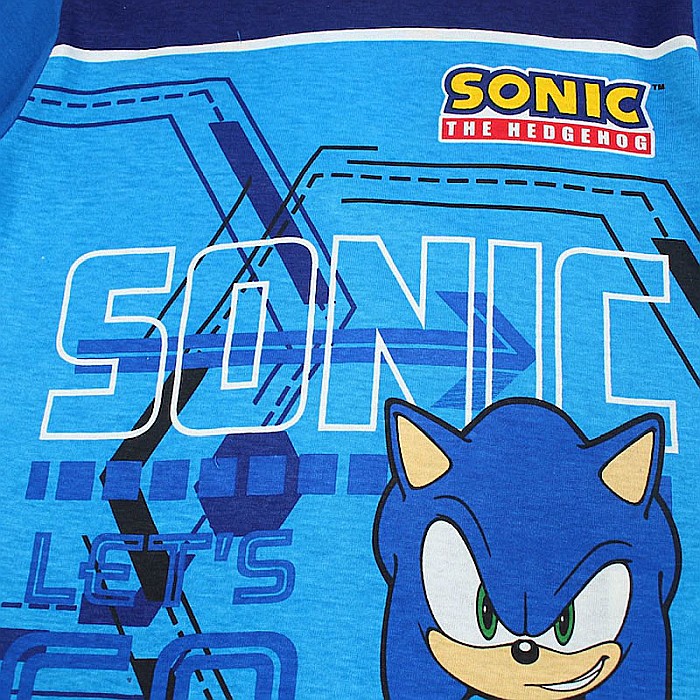 Pijamale copii cu mânecă scurtă, 100% bumbac, multicolor, Let's Go, Sonic [5]
