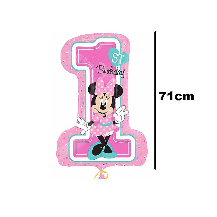 Balon folie Super Shape Prima aniversare "Minnie Mouse 1st Birthday" [3]