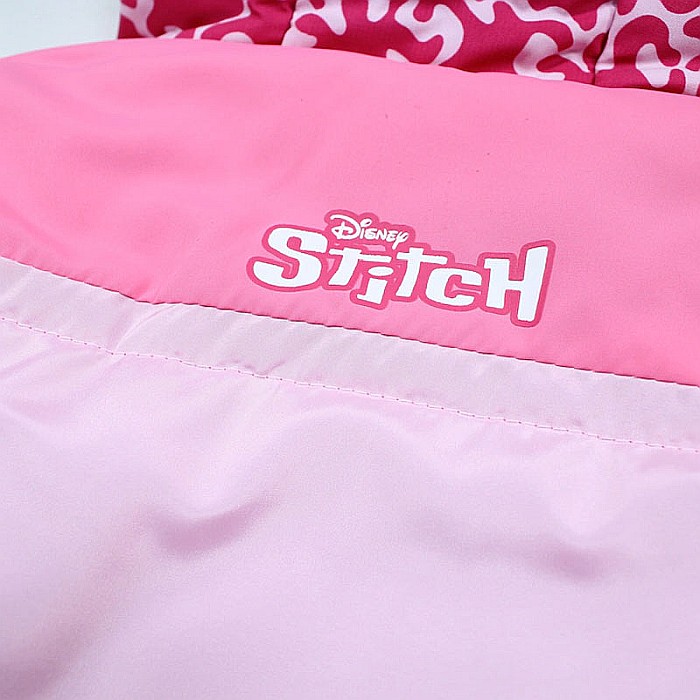 Geacă groasă de iarnă cu glugă și buzunare laterare, interior călduros din fleece, albastru, Stitch [3]