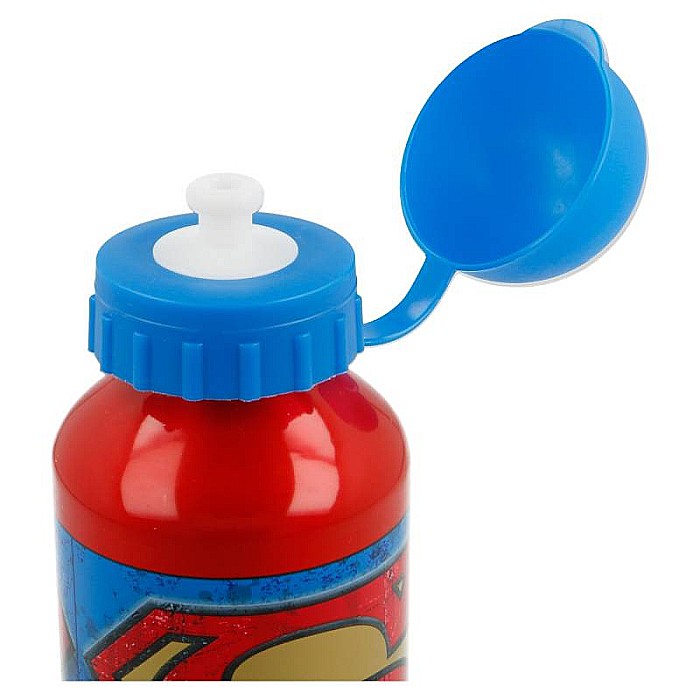 Sticlă de apă, pentru copii, din aluminiu, cu model Superman Symbol, 400 ml [3]