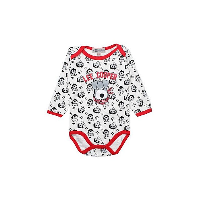 Set 4 piese, salopetă și body cu mânecă lungă, bavețică și căciulă, roșu, Lee Cooper [7]