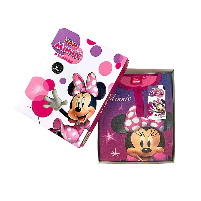 Pijamale copii cu mânecă lungă, roșu, 100% bumbac,  Minnie Mouse, Disney [3]