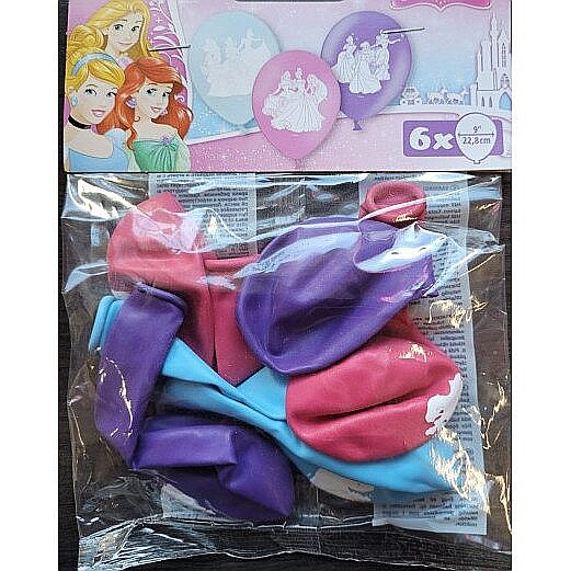 Set 6 baloane latex Prințese Disney 22.8 cm [2]