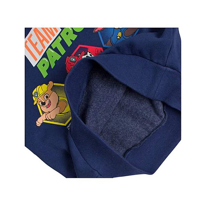 Bluză copii cu mânecă lungă, căptușeală fleece, albastru, Paw Patrol [2]