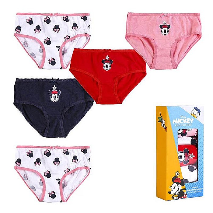 Set 5 perechi chiloți pentru copii, 100% bumbac, multicolor, Minnie Mouse [2]
