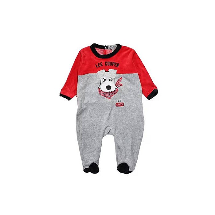 Set 4 piese, salopetă și body cu mânecă lungă, bavețică și căciulă, roșu, Lee Cooper [6]