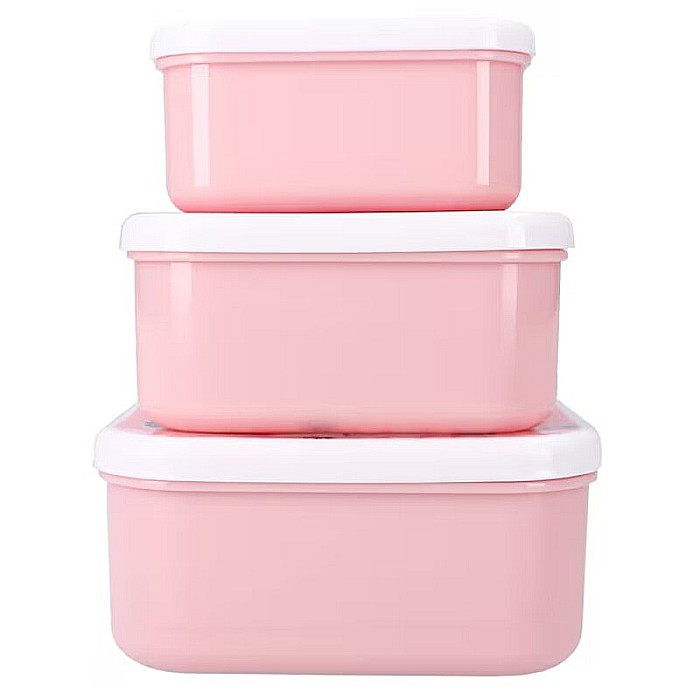 Set 3 cutii sandwich din plastic fără BPA, 12x12x6 cm, multicolor, Stitch [2]