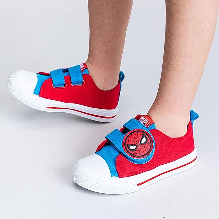 Teniși din material textil cu închidere velcro, roșu, Spiderman. [3]