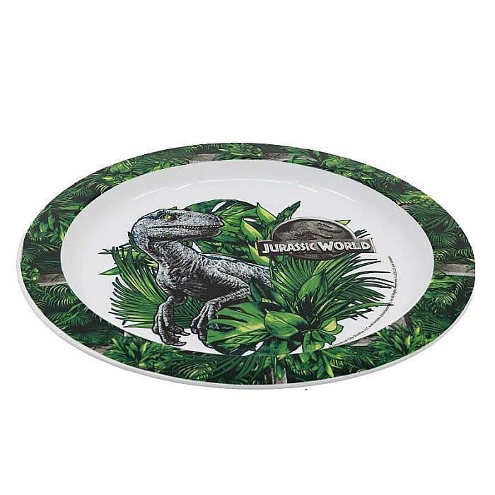 Farfurie plastic, multicolor, pentru copii, fără BPA, ce poate fi utilizată și la microunde, 23 cm, Franchise, Jurassic World [2]