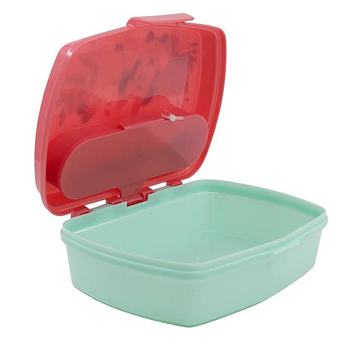 Set sticlă apă 400 ml din aluminiu și cutie sandwich cu tacâmuri, fără BPA, Being, Minnie Mouse [3]