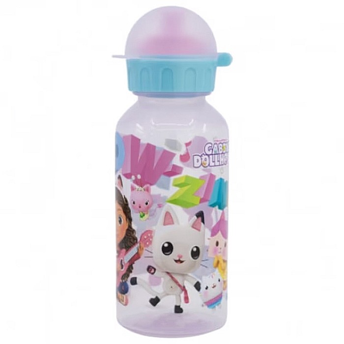 Sticlă apă din plactic pentru copii Gabby's Dollhouse, 370 ml Transparent [1]