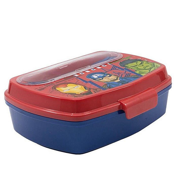 Cutie sandviș cu tacâmuri, fără BPA, multicolor, 17x14x6 cm, Invincible Force, Avengers [2]