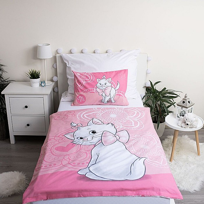 Set lenjerie pat copii, 100% bumbac, multicolor, 2 piese, 100×135 cm, 40×60, Marie Cat, Disney, 02 [5]