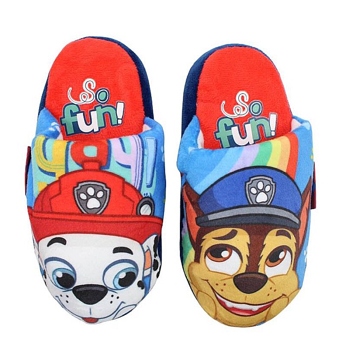 Papuci băieți, plușați, multicolor, talpă antiderapantă, Paw Patrol [2]