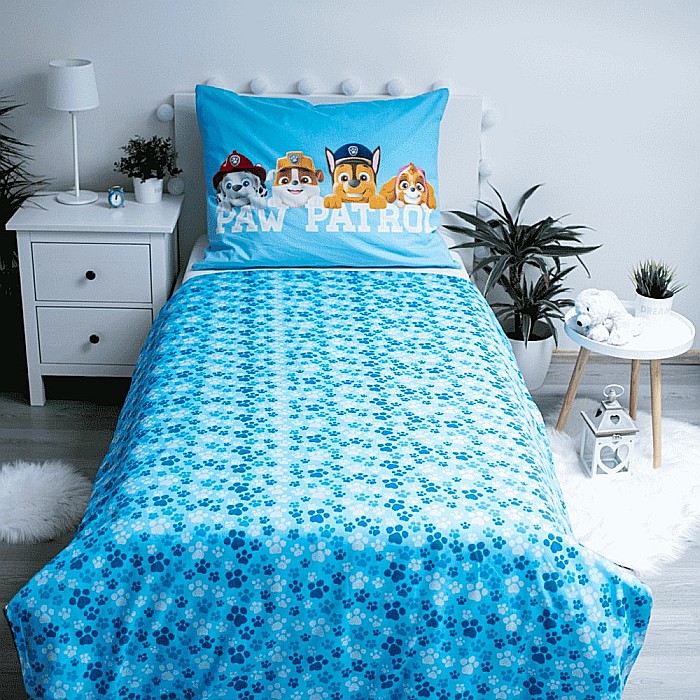 Set lenjerie pat copii, cu detalii fosforescente, multicolor, 2 piese, 100% bumbac, 140×200 cm, 70×90, Paw Patrol, PP203 [4]