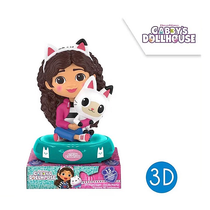 Lampă de noapte pentru copii, 3D, 22x14 cm, Gabby's Dollhouse [2]