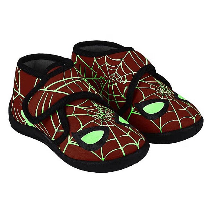 Încălțăminte interior, material textil, fosforescenți, Spiderman [5]