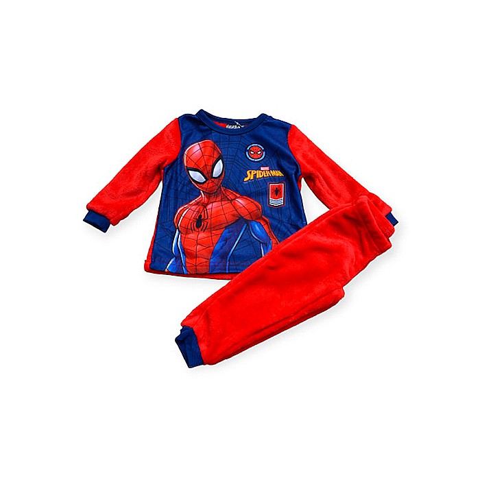 Pijamale copii cu mânecă lungă, polar, roșu, Spiderman [3]