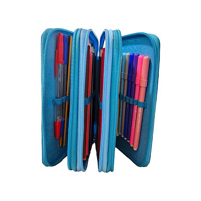 Penar cu 3 compartimente, 20x13x7 cm, echipat, 43 piese, multicolor, Frozen [3]