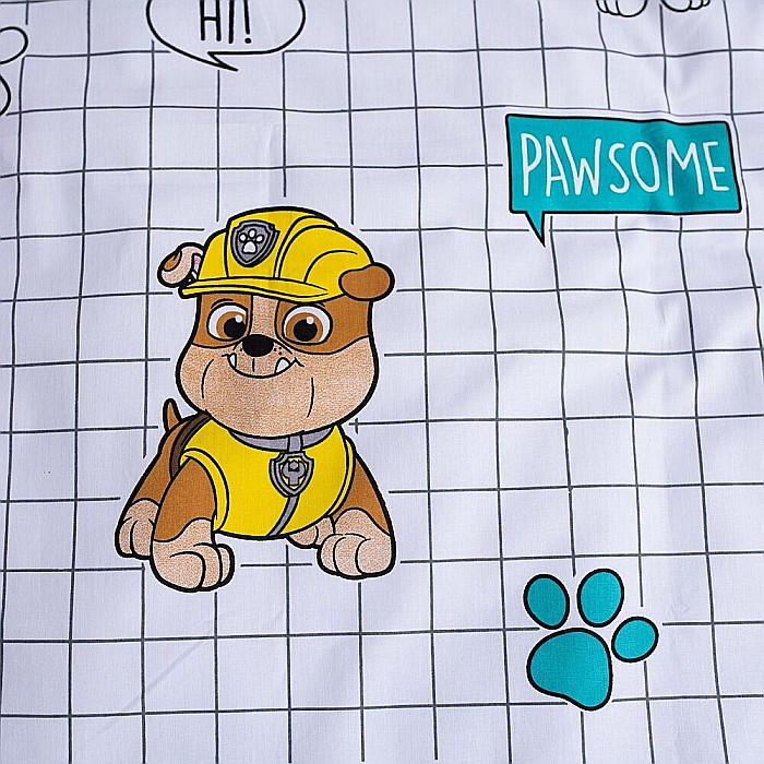 Set lenjerie pat copii, multicolor, 2 piese, 100% bumbac, 100x135 cm, 40x60, Paw Patrol, PP1071 [2]