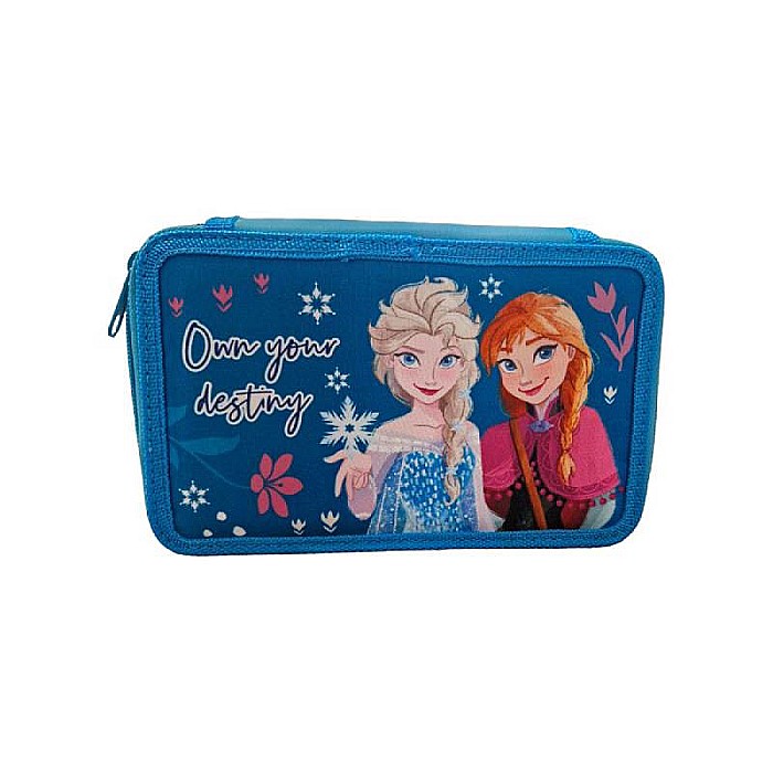 Penar cu 3 compartimente, 20x13x7 cm, echipat, 43 piese, multicolor, Frozen [2]