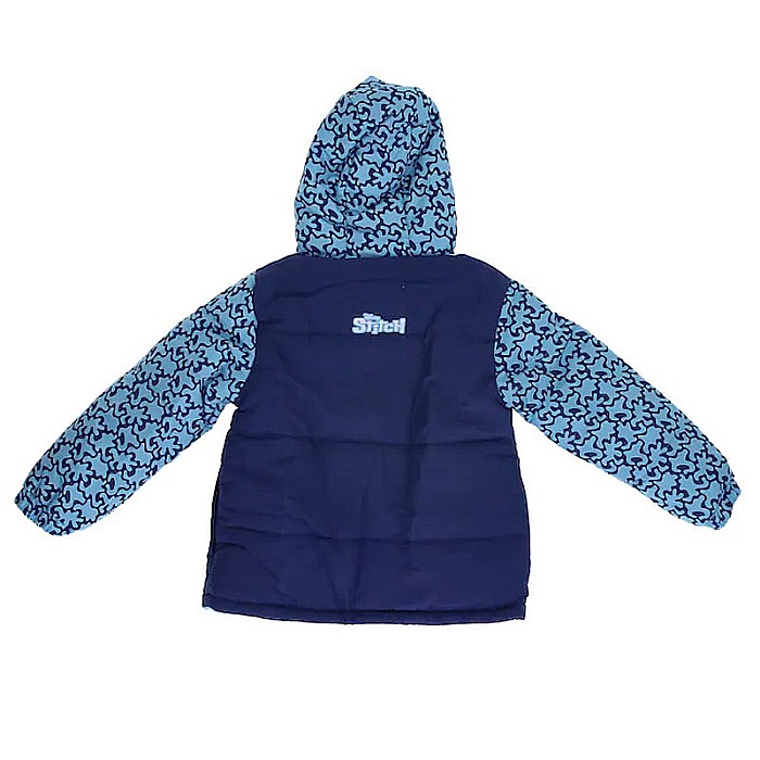 Geacă groasă de iarnă cu glugă și buzunare laterare, interior calduras din fleece, multicolor, Stitch [4]