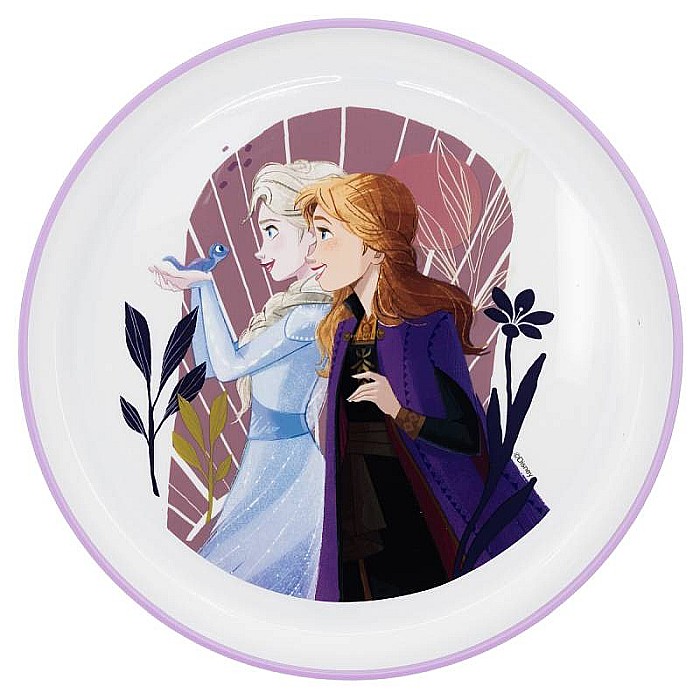 Farfurie plastic, 20 cm, antiderapant, multicolor, compatibil cu microunde, fără BPA, Trust, Frozen [2]