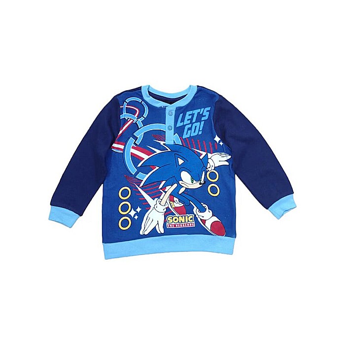 Pijamale copii cu mânecă lungă, 100% bumbac, multicolor, Sonic [2]
