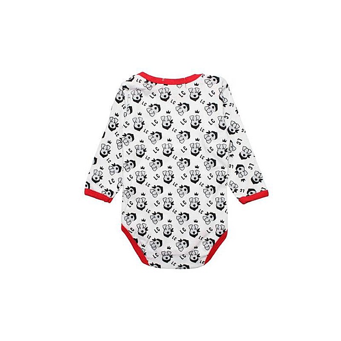 Set 4 piese, salopetă și body cu mânecă lungă, bavețică și căciulă, roșu, Lee Cooper [8]