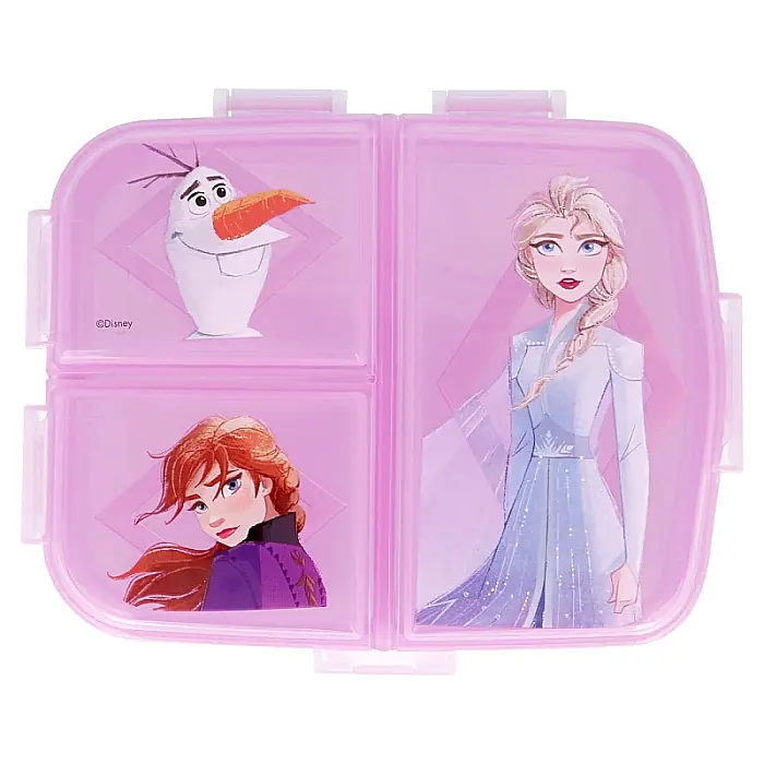 Cutie sandwich, cu patru compartimente, multicolor, fără BPA, Frozen II, Disney [4]