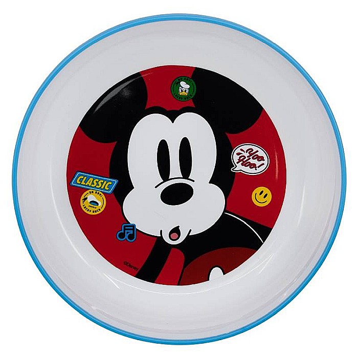Bol plastic, 14 cm, antiderapant, multicolor, compatibil cu microunde, fără BPA, Fun, Mickey Mouse [2]