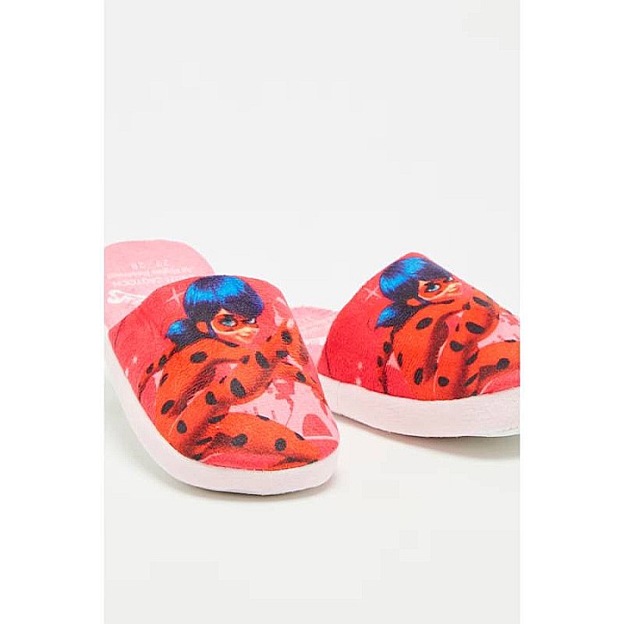 Papuci copii, plușați, multicolor, talpa antiderapantă, Team 2, Miraculous, LadyBug [4]